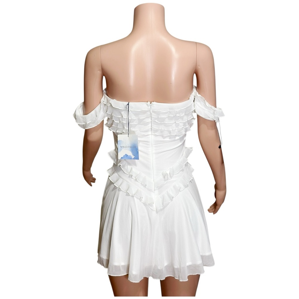 MAJORELLE White Ruffle Mini Dress - Picture 9 of 12